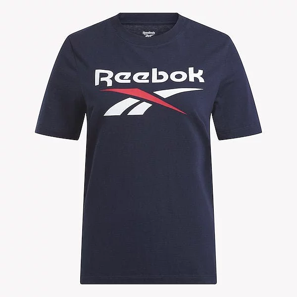 REEBOK WOMEN'S IDENTITY BIG LOGO NAVY TEE