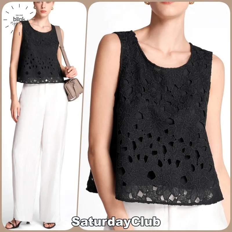 SaturdayClub  |Casual Style Sleeveless Street Style Plain Party Style