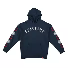 SPITFIRE OLD E COMBO SLEEVE HOOD NAVY/WHITE/RED