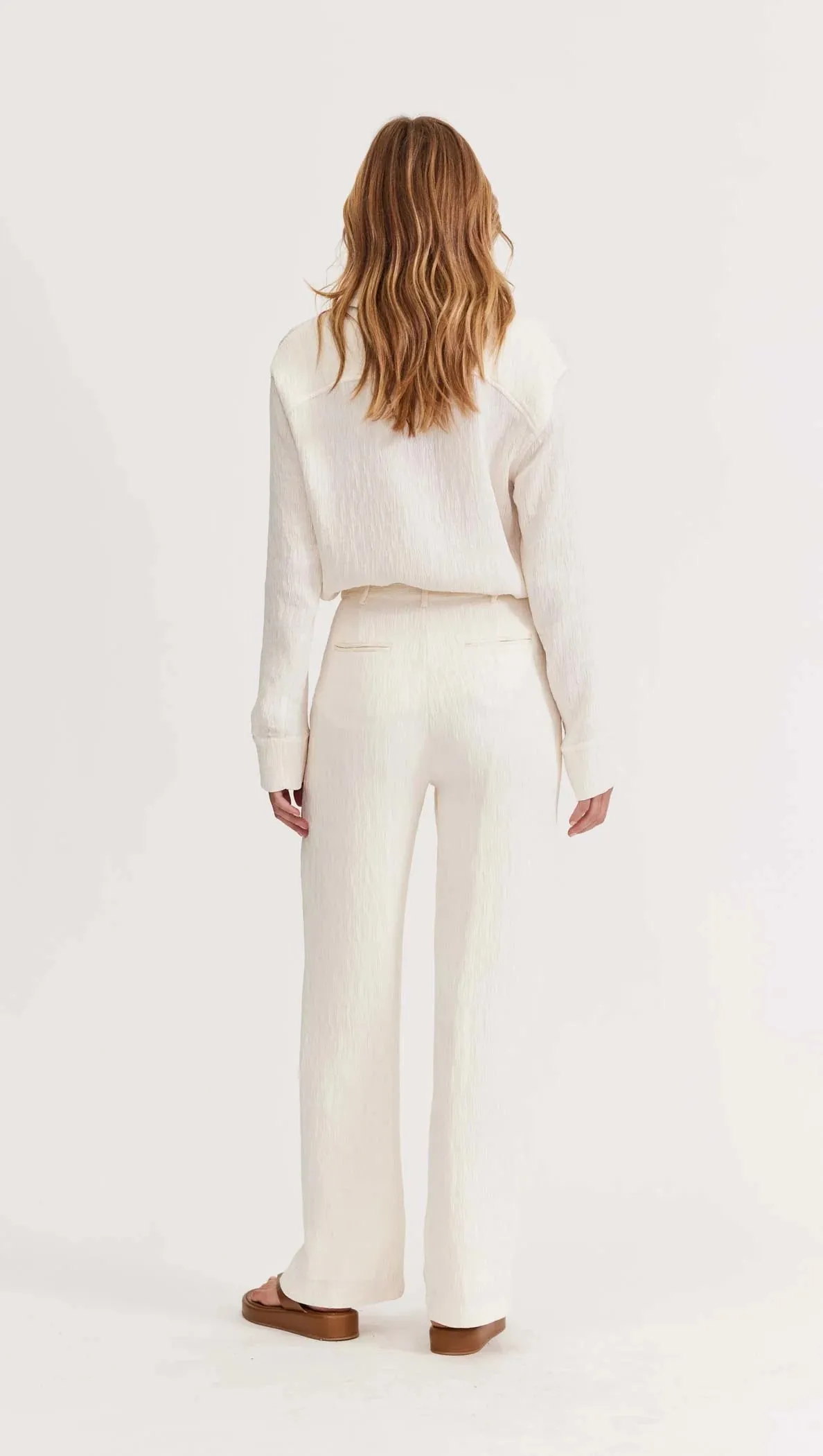 Staple the Label -  Elena Textured Pants Cream