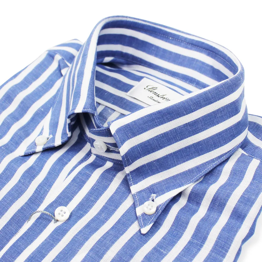 Stenstroms - Slimline Striped Shirt in Blue & White