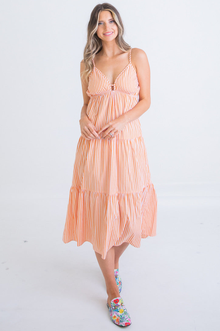 Stripe Poplin Cami Dress