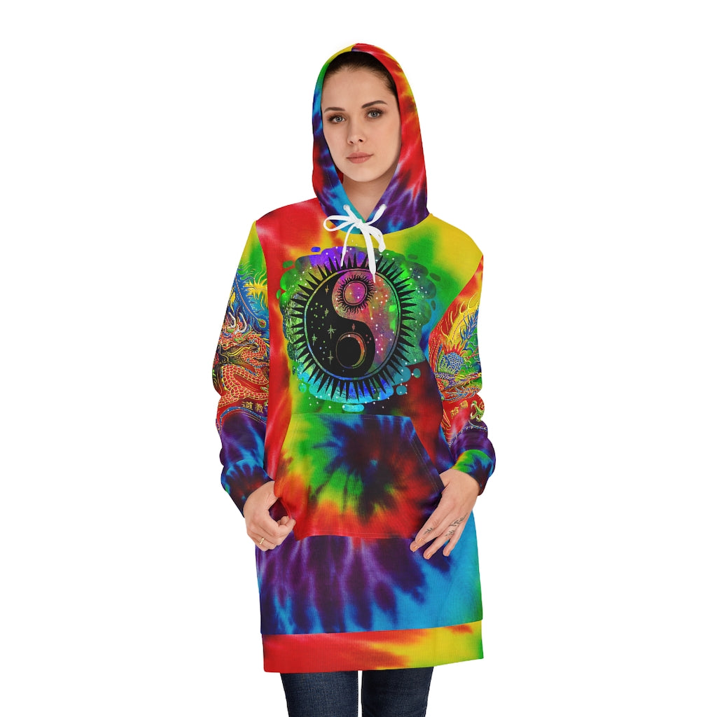 The Serpent's Rainbow (YinYang) Hoodie Dress