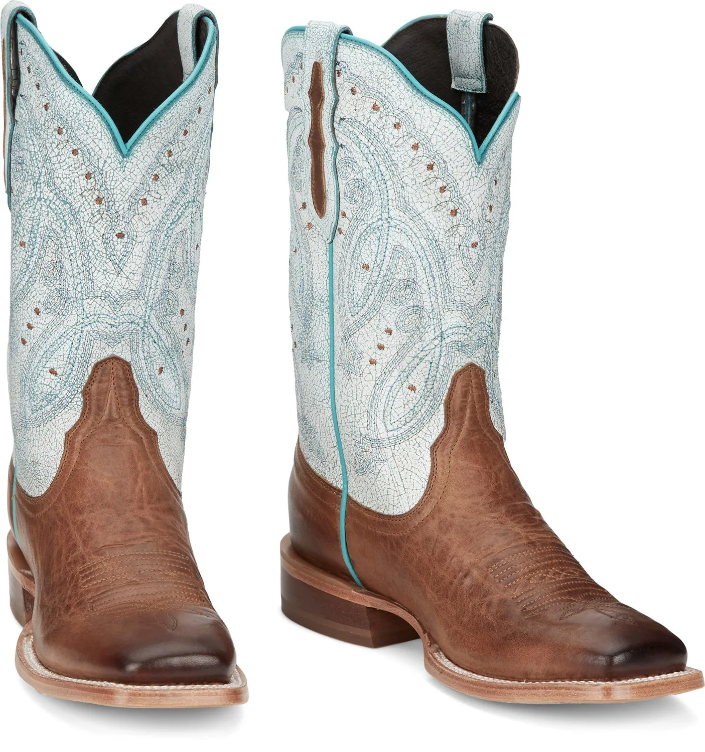 Tony Lama Womens Gabriella Gold/Tan Leather Cowboy Boots