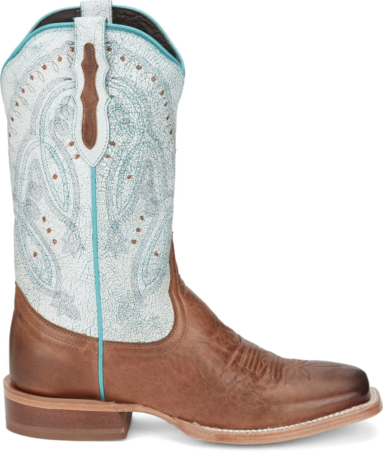 Tony Lama Womens Gabriella Gold/Tan Leather Cowboy Boots