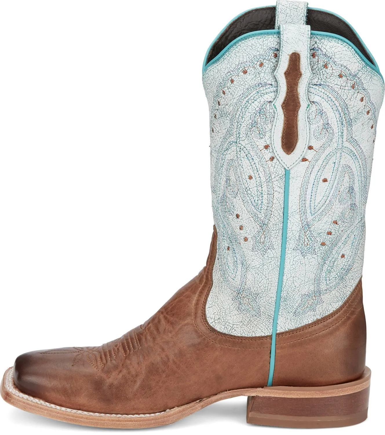 Tony Lama Womens Gabriella Gold/Tan Leather Cowboy Boots