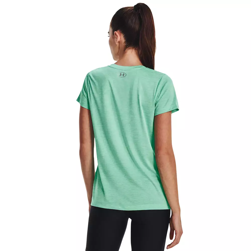 'Under Armour' Women's Tech Twist T-Shirt - Green Breeze / White