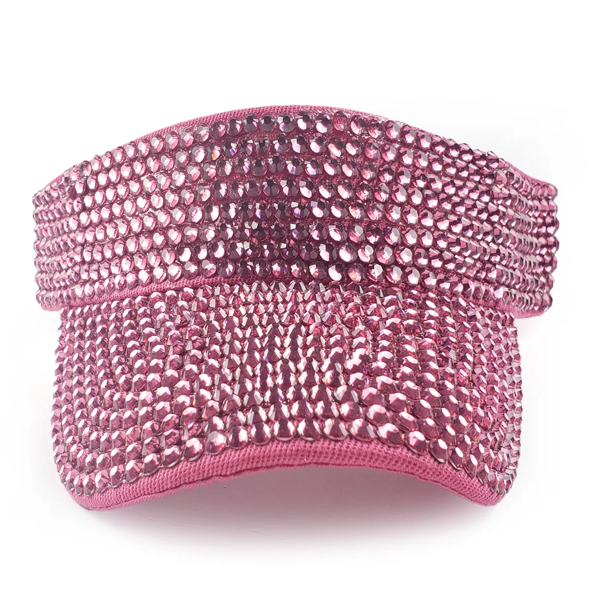 Victoria Visor in Bright Pink with Dark Pink Crystals