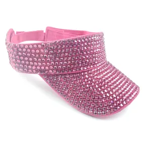 Victoria Visor in Bright Pink with Dark Pink Crystals