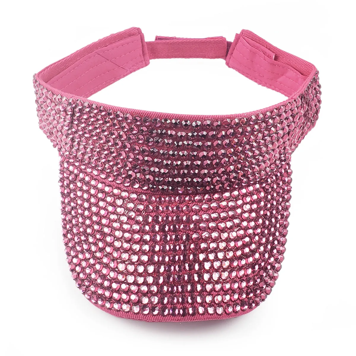 Victoria Visor in Bright Pink with Dark Pink Crystals