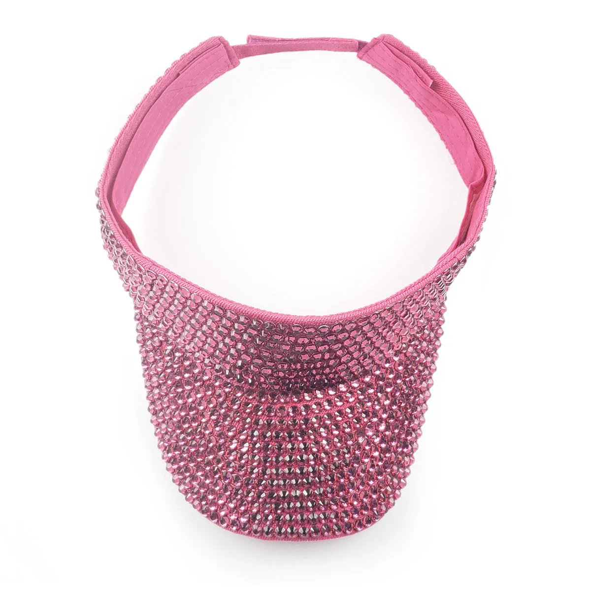 Victoria Visor in Bright Pink with Dark Pink Crystals