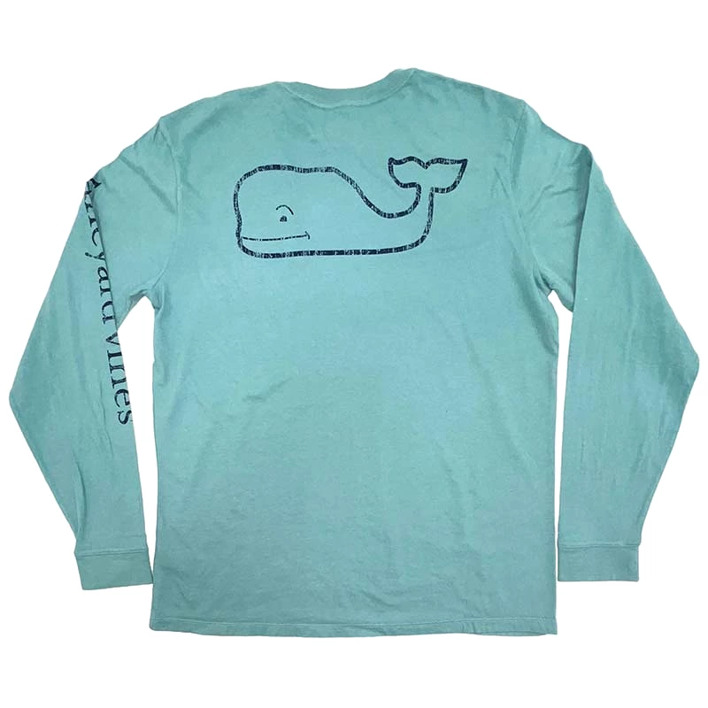 Vintage Whale Pocket Long Sleeve T-Shirt