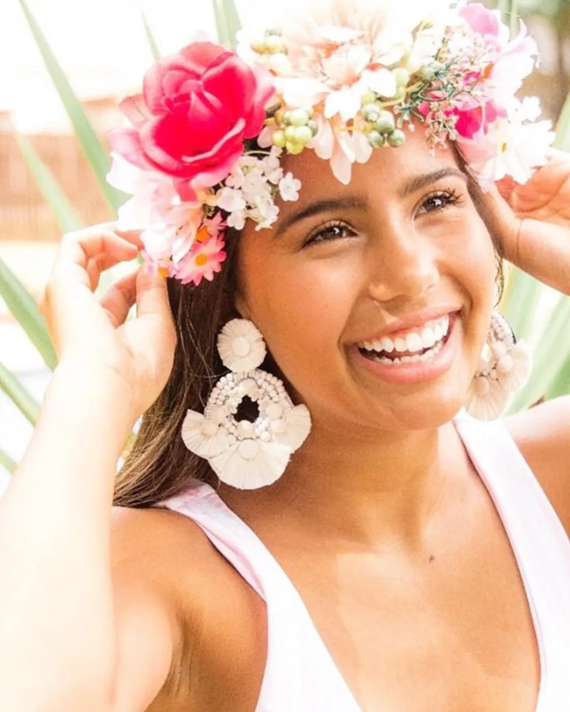 White Fiesta Earrings