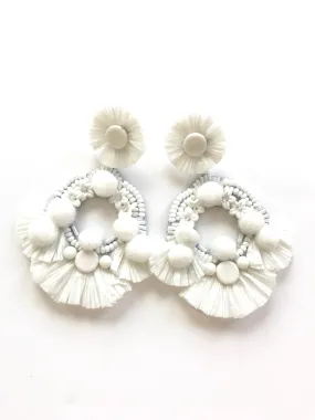 White Fiesta Earrings