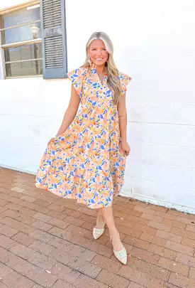 Wishing For Florals Midi Dress