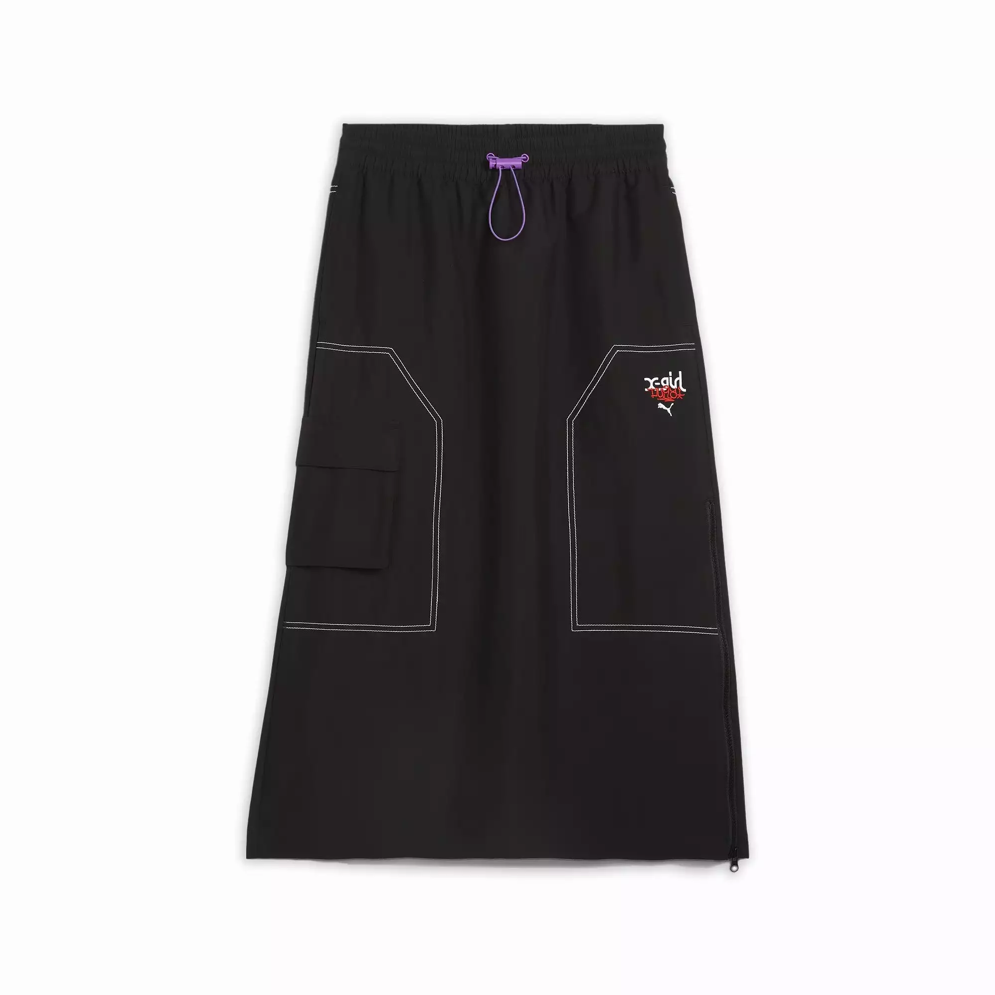 WMN'S X-GIRL MIDI SKIRT 'BLACK'