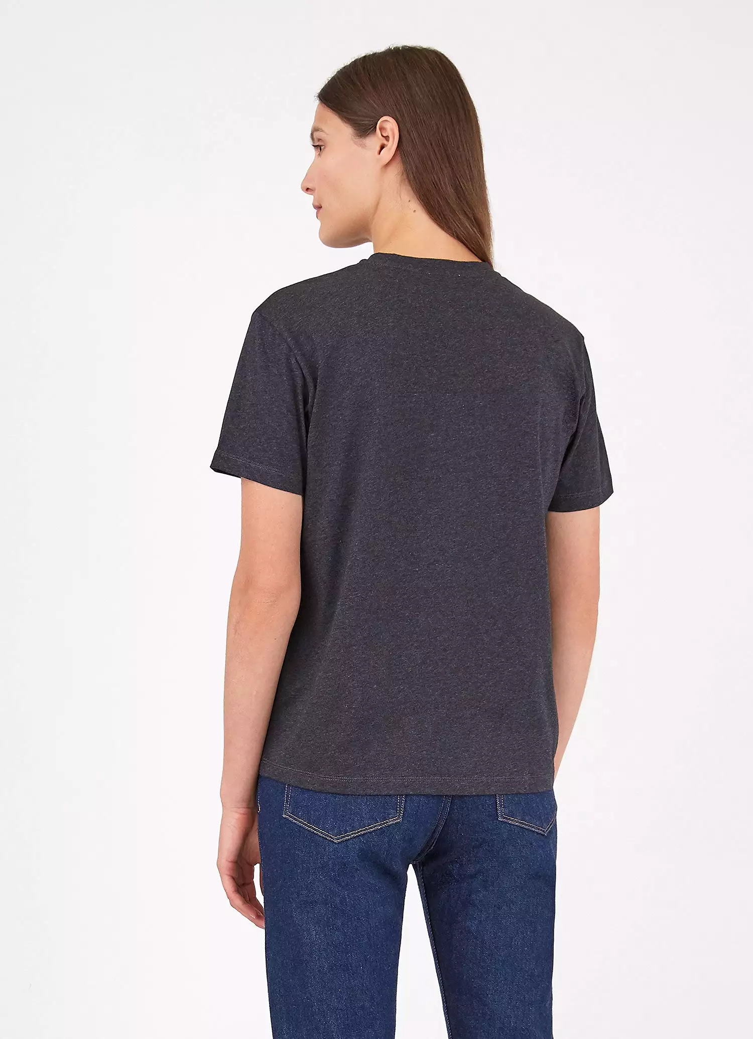 Women's Boy Fit T-shirt in Charcoal Melange