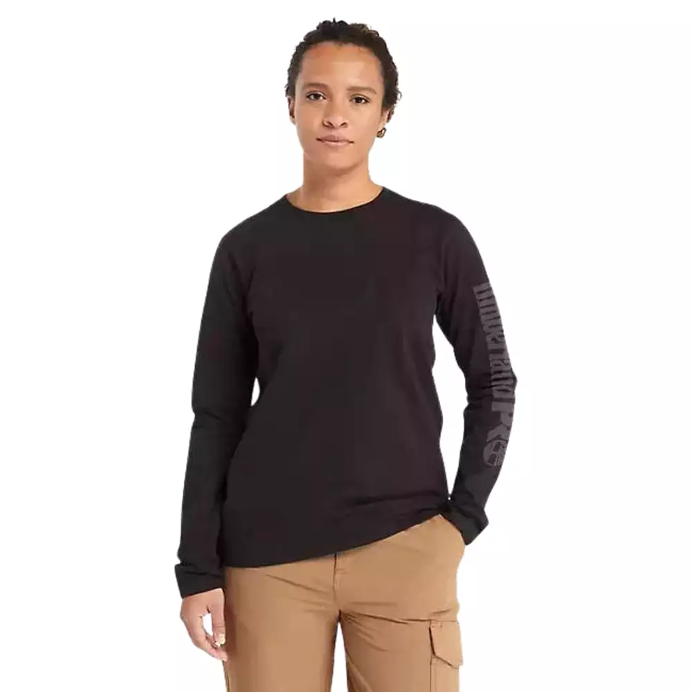 Women's Timberland PRO Cotton Core Long-Sleeve T-Shirt TB0A6D8J001 - Black