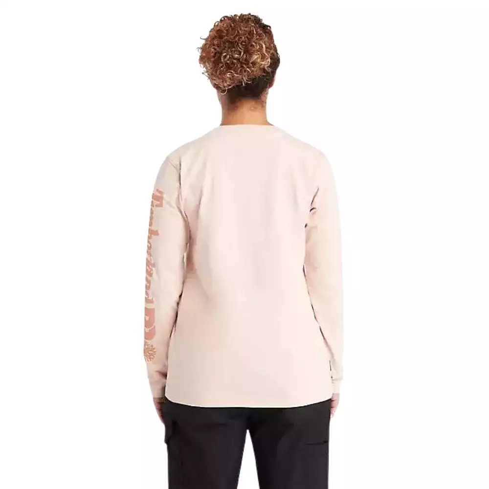 Women's Timberland PRO Cotton Core Long-Sleeve T-Shirt TB0A6D8J662 - Pink