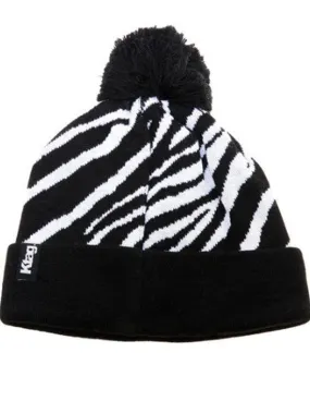 Zebra Pom Beanie